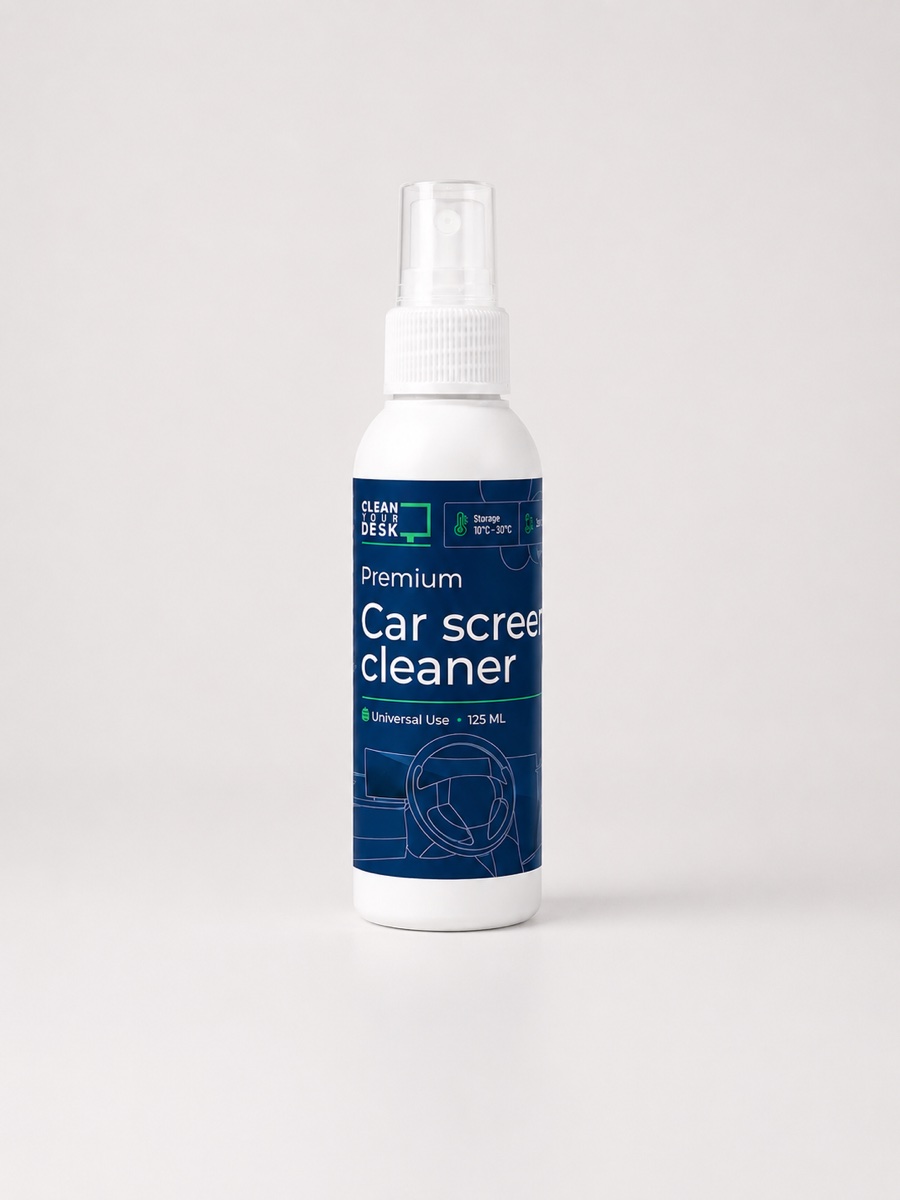 Sprayflacon Car Screen Cleaner Premium van Clean your Desk, 125 ml, vooraanzicht